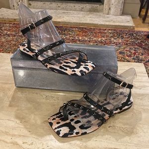 ANTONIO MELANI DYANDRAA LEATHER STUDDED SANDAL NWOB SZ 7.5 $32